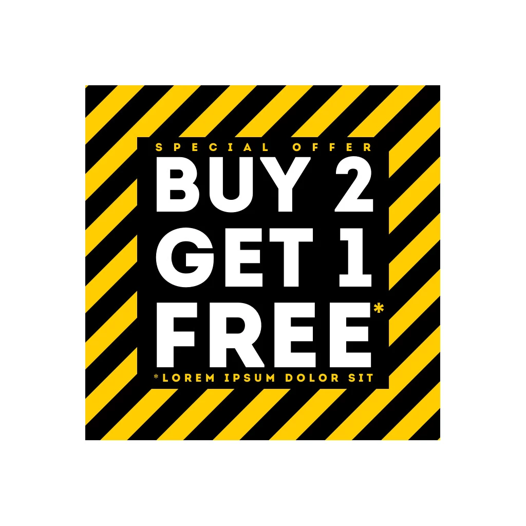 BUY 2 GET 1 FREE