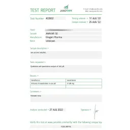 Anavar 50 lab test result (2022-08-27)