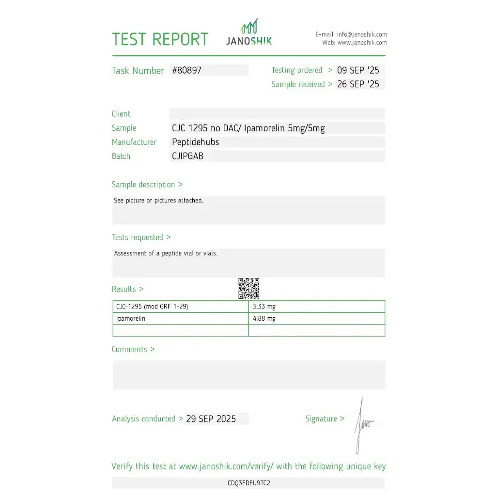 CJC-1295 5 mg/Ipamorelin 5 mg CJC-1295 5 mg/Ipamorelin 5 mg