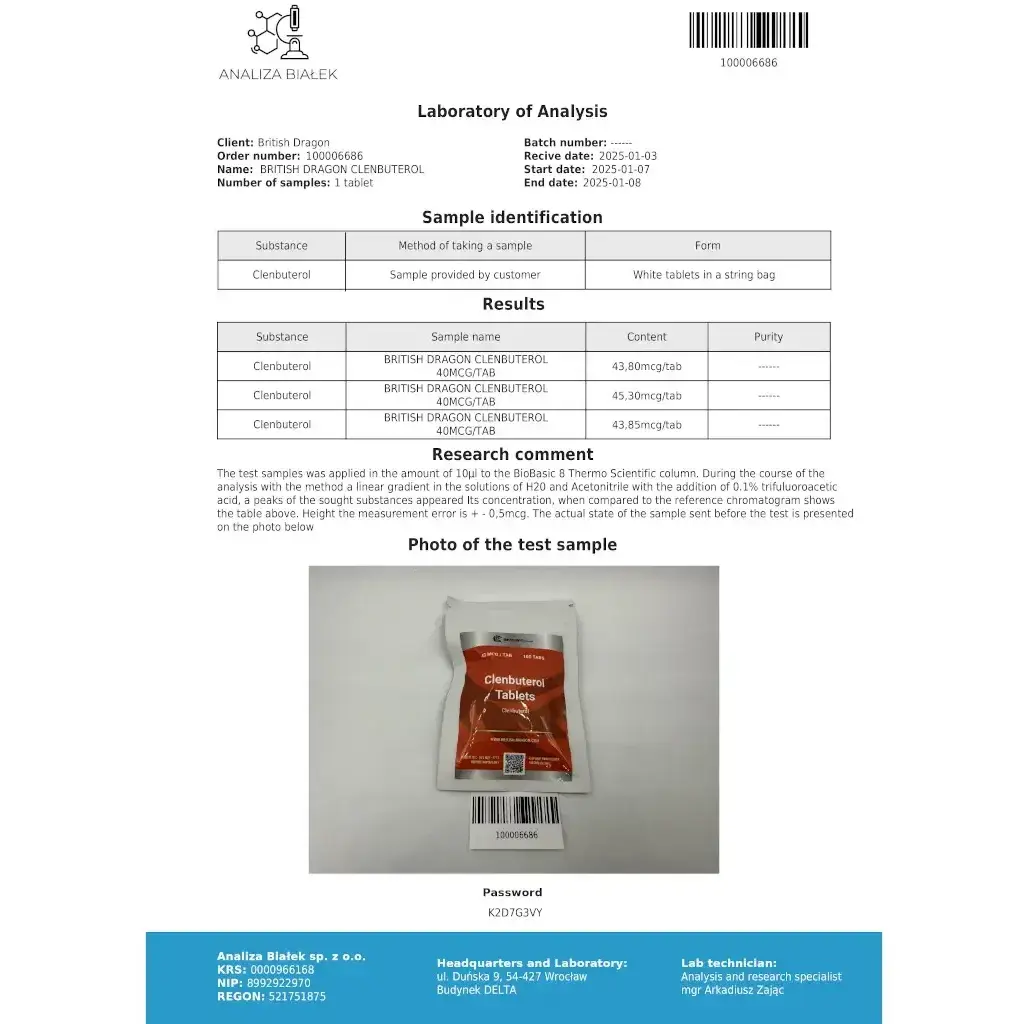 Clenbuterol 40 mcg Tablets Clenbuterol 40 mcg Tablets